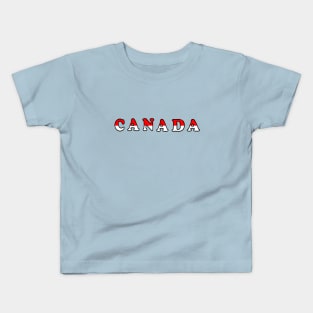 CANADA Red And White Kids T-Shirt